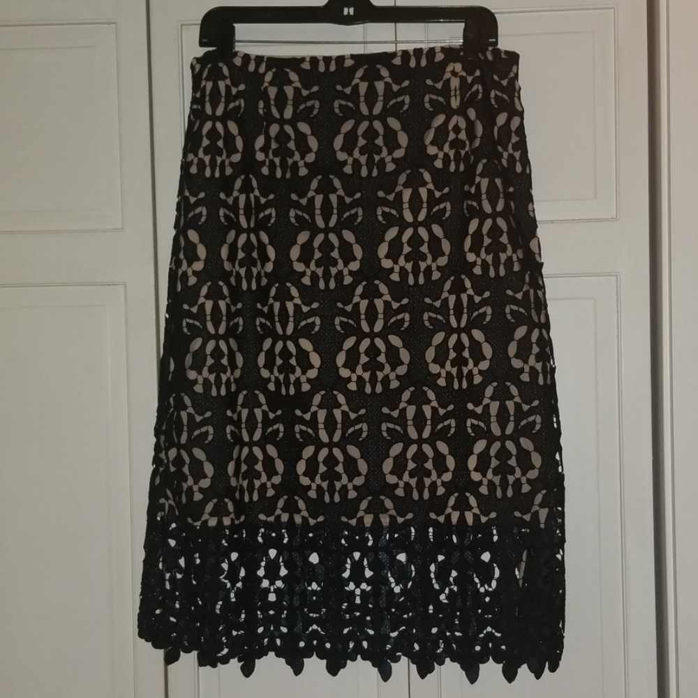 Banana Republic Navy Lace Skirt